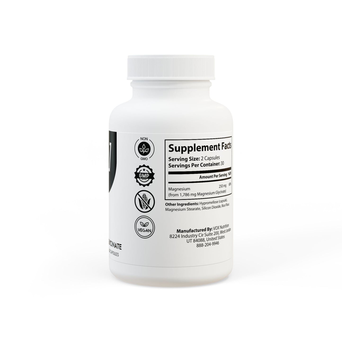 Magnesium Glycinate Supplement (60 Capsules)